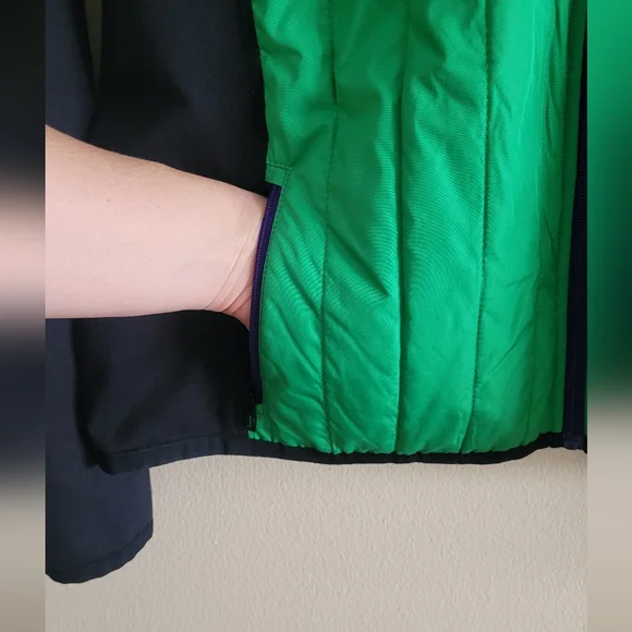Ralph Lauren full zip lightweight jacket Women's XL black, green & purple trim - Picture 4 of 11